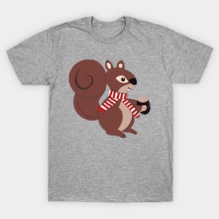 Winter Squirrel with Nut T-Shirt